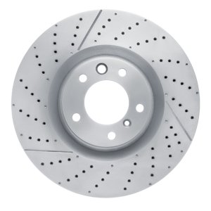 Mercedes-Benz G63 AMG Brake Rotor (1) - Front - R1 Concepts - Drilled and Slotted - `13-`18